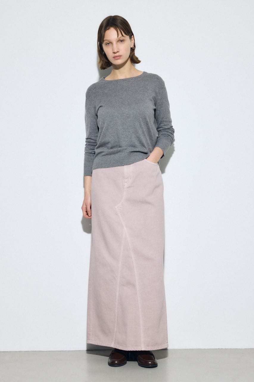 【SS先行アイテム】AZUL DENIM カラーストレートデニムスカート PNK M