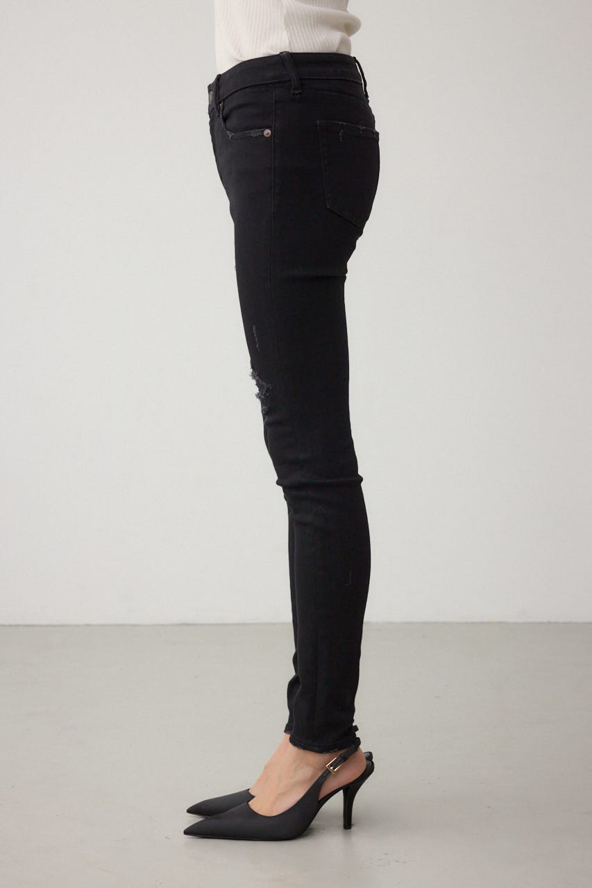 AZUL DENIM リペアスキニーデニム BLK XXS