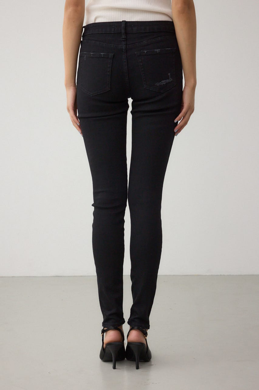 AZUL DENIM リペアスキニーデニム BLK XXS