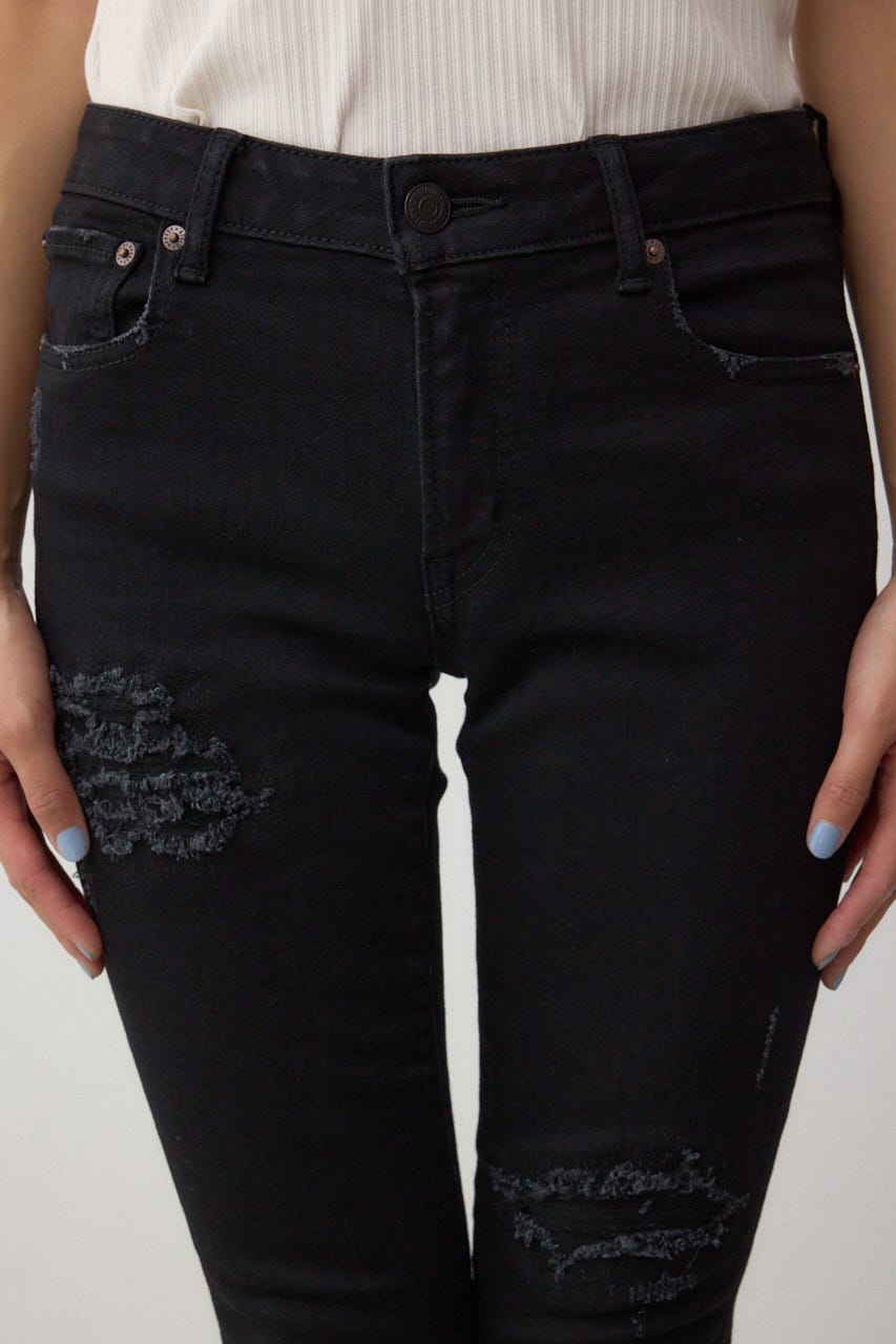 AZUL DENIM リペアスキニーデニム BLK XXS