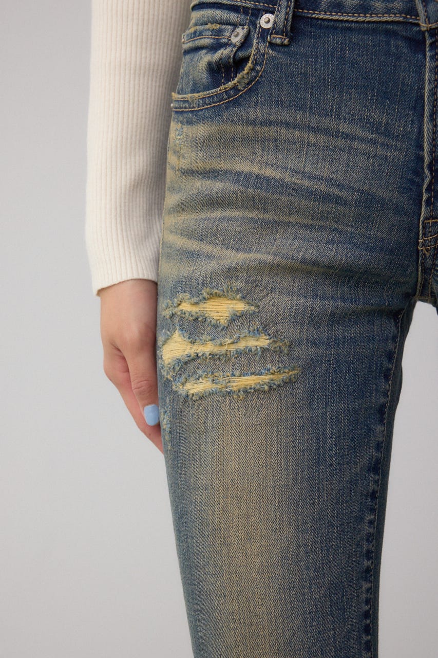 AZUL DENIM リペアスキニーデニム BLU XS
