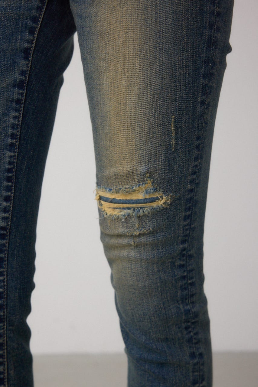 AZUL DENIM リペアスキニーデニム BLU XS