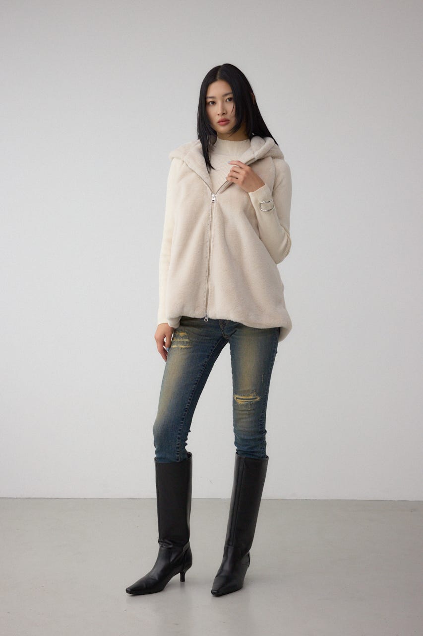 AZUL DENIM リペアスキニーデニム BLU XS