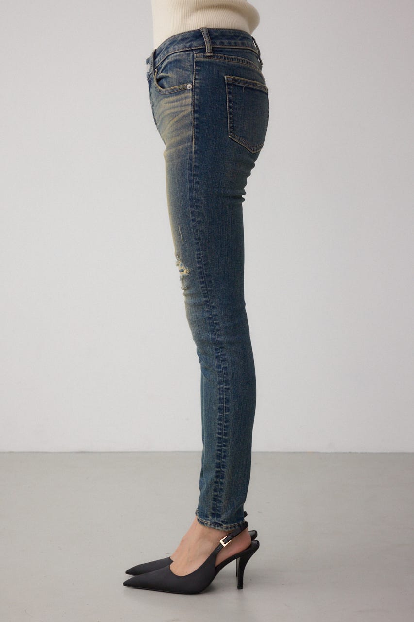 AZUL DENIM リペアスキニーデニム BLU XS