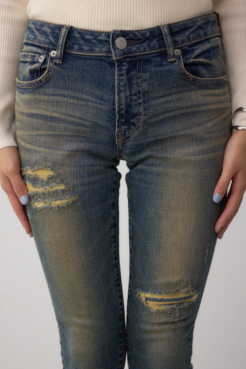 AZUL DENIM リペアスキニーデニム BLU XS