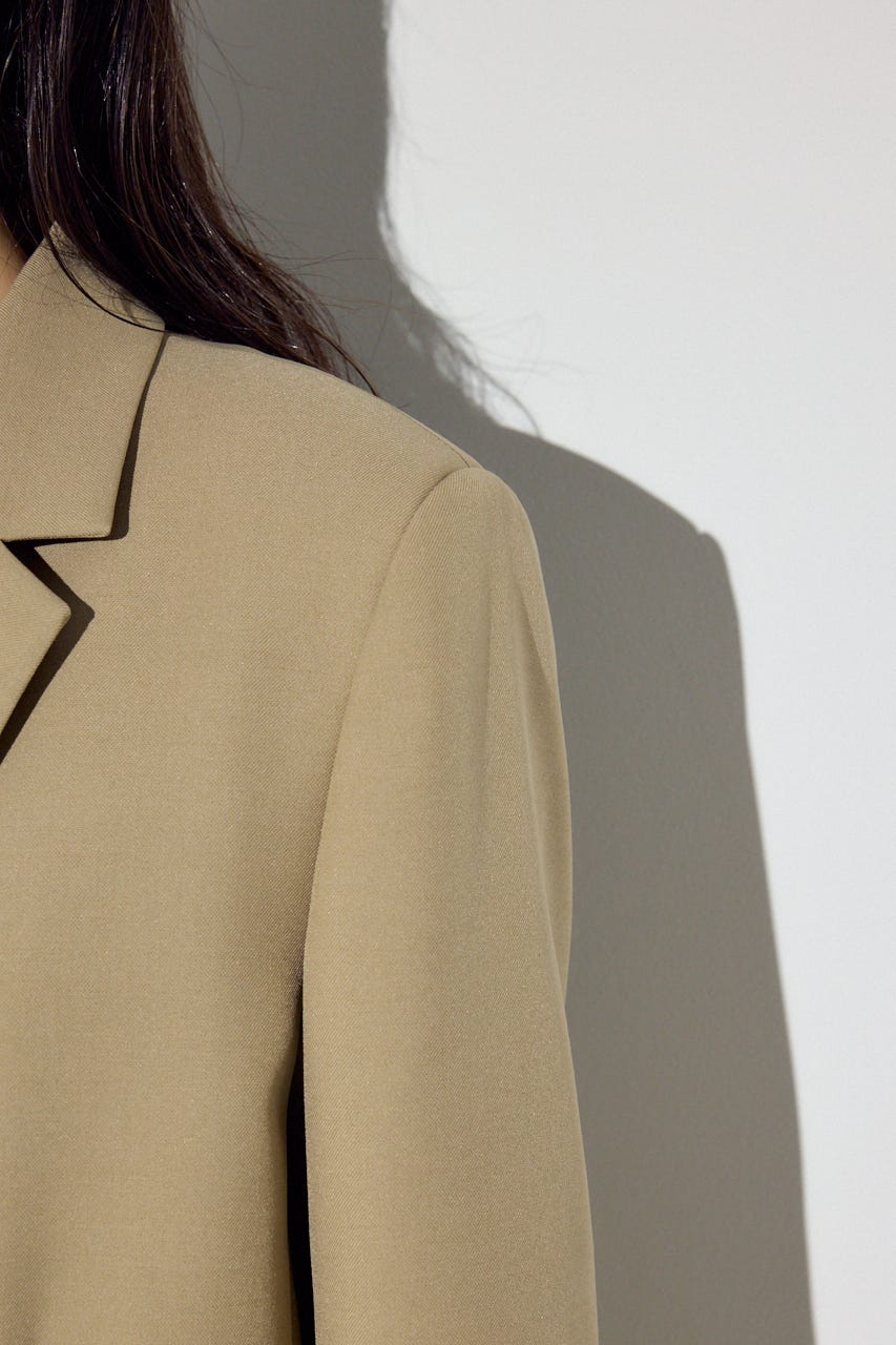 ダブルテーラードジャケット BEG S