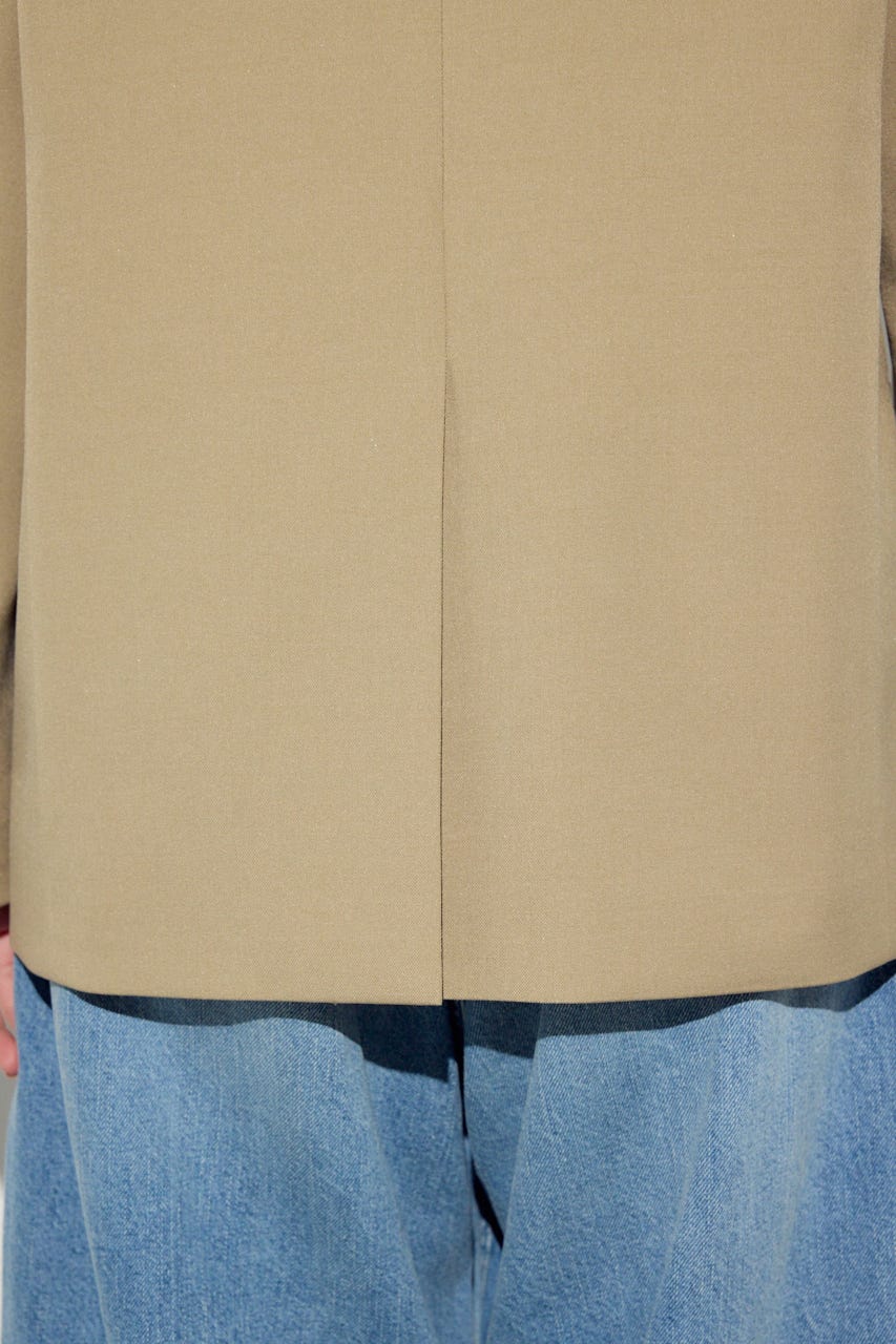 ダブルテーラードジャケット BEG S