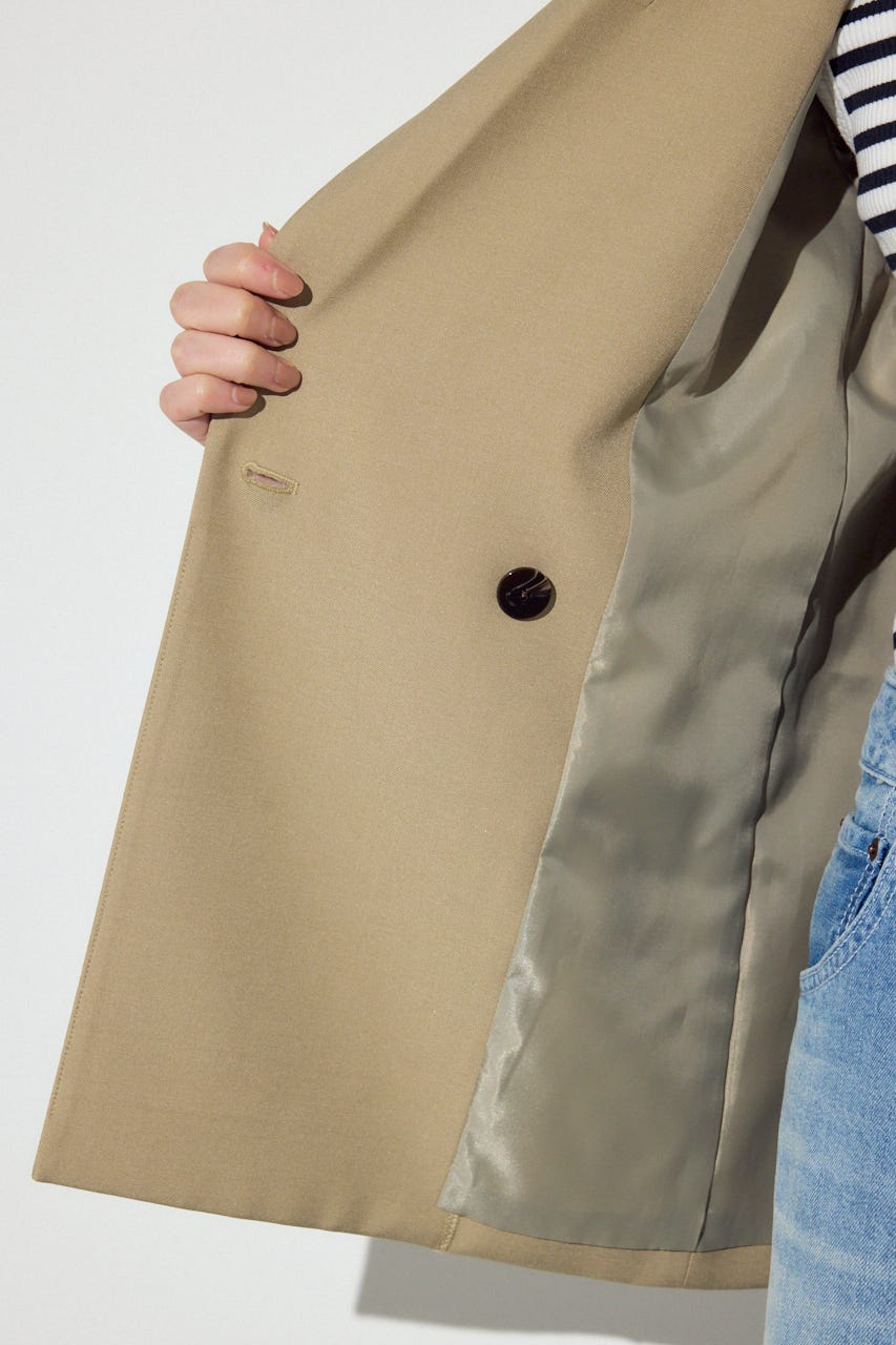 ダブルテーラードジャケット BEG S