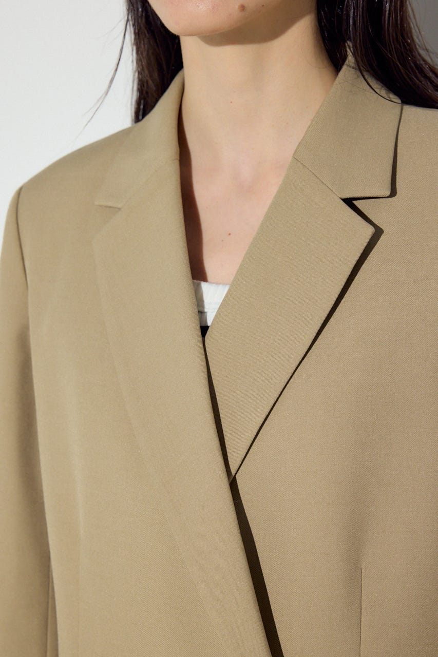 ダブルテーラードジャケット BEG S