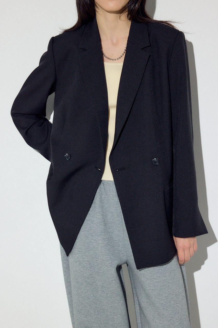 ダブルテーラードジャケット BLK M