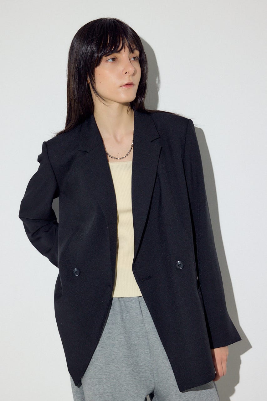 ダブルテーラードジャケット BLK M