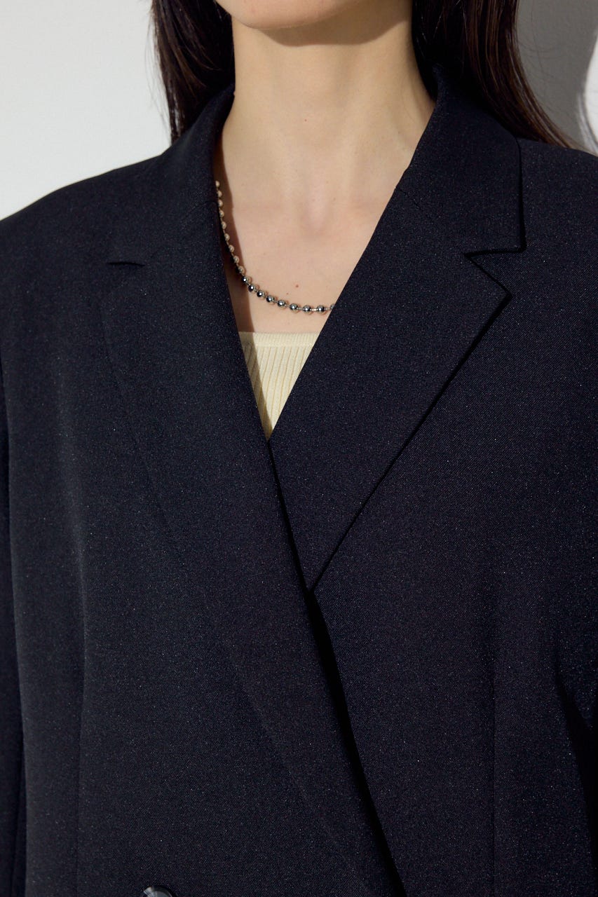 ダブルテーラードジャケット BLK M