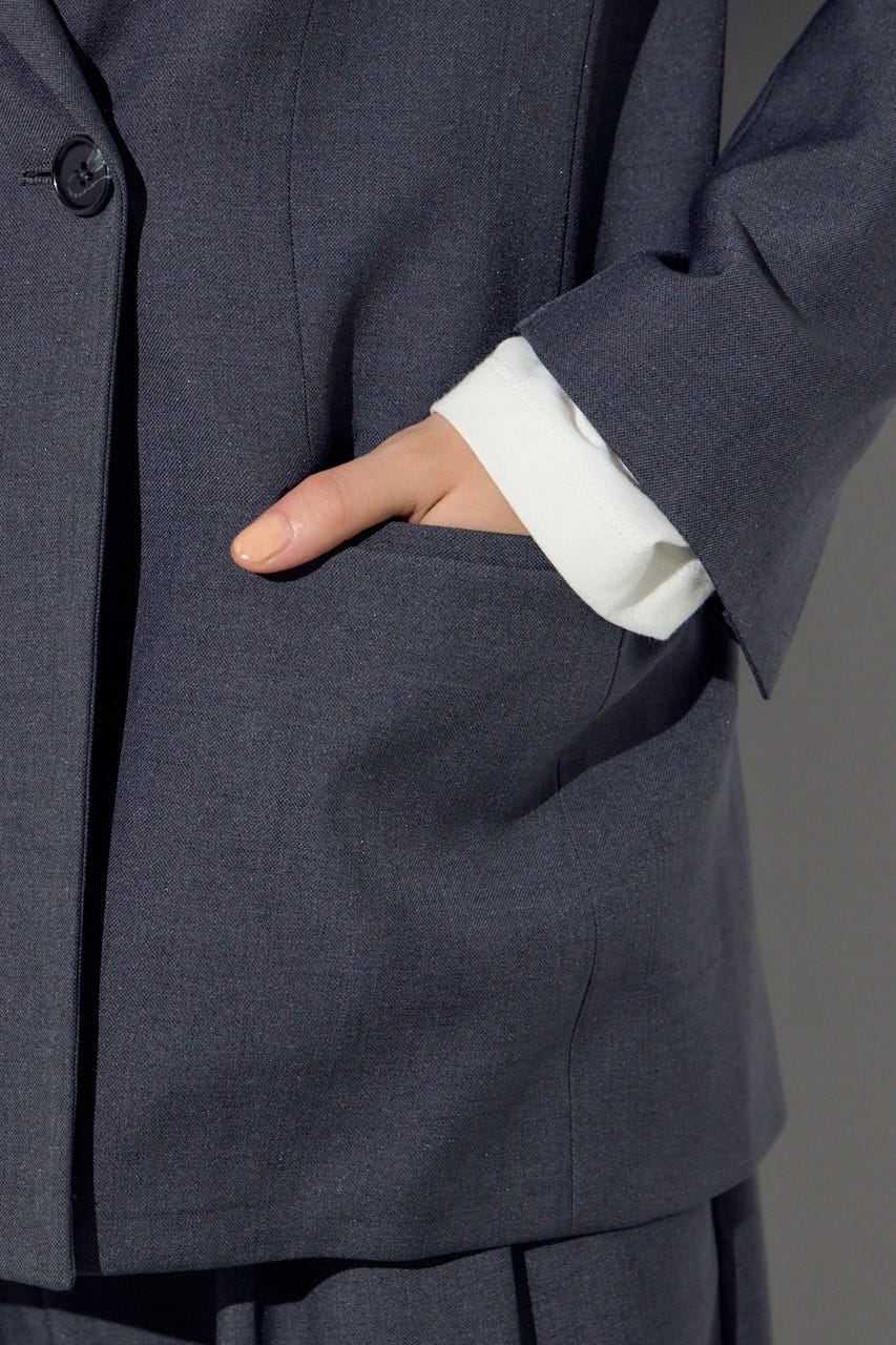 ダブルテーラードジャケット T.GRY S