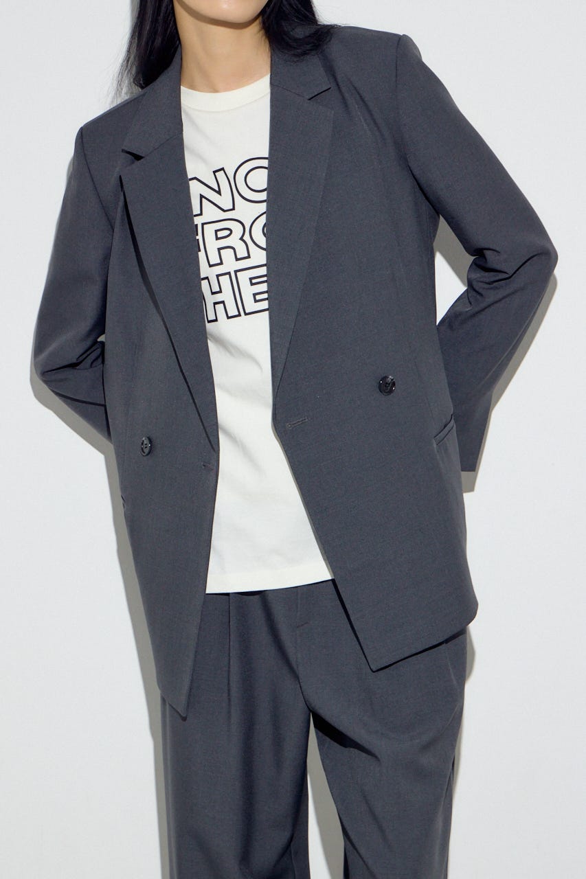 ダブルテーラードジャケット T.GRY S