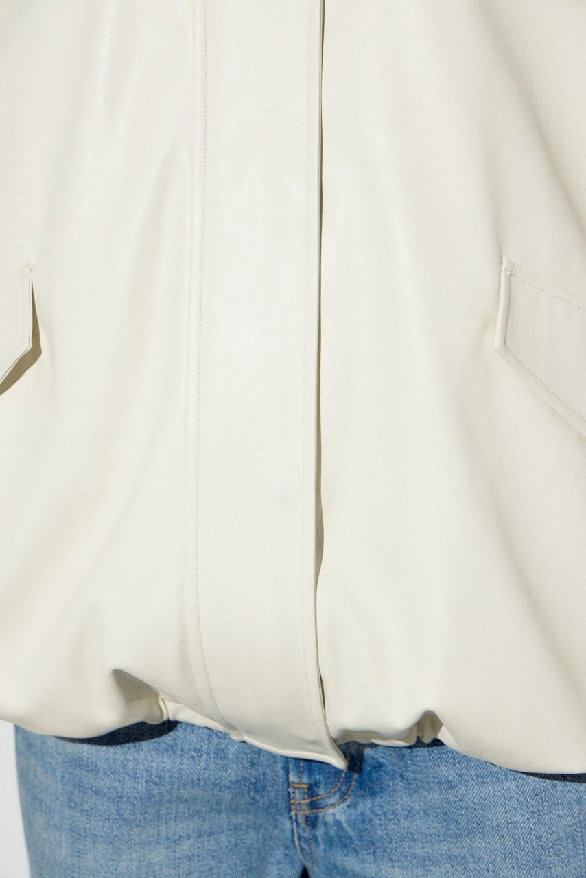 フェイクレザーミドルブルゾン IVOY FREE