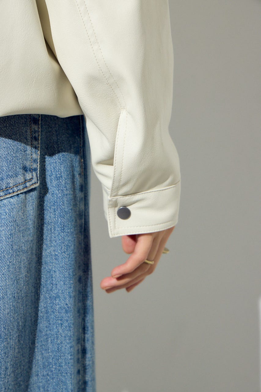 フェイクレザーミドルブルゾン IVOY FREE