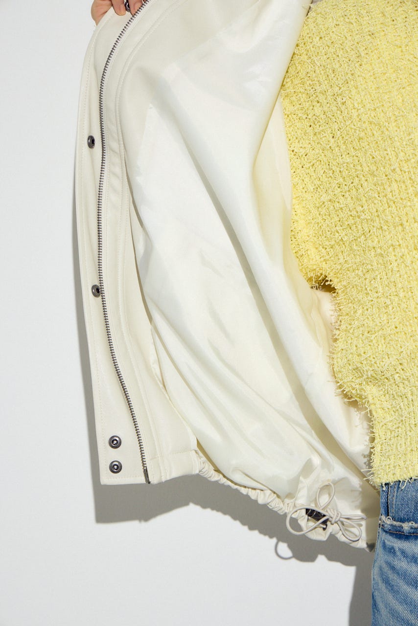 フェイクレザーミドルブルゾン IVOY FREE