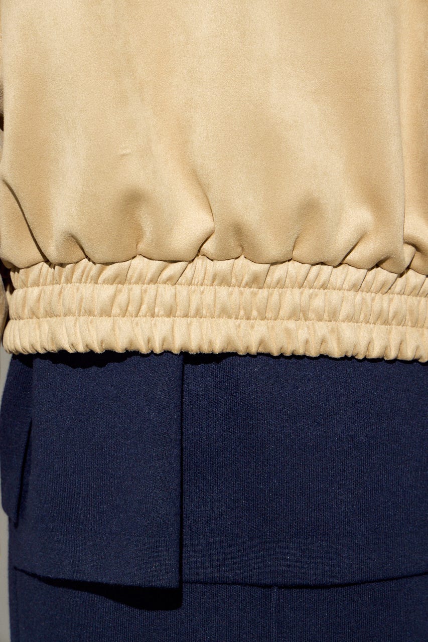 フェイクスエードショートブルゾン BEG FREE