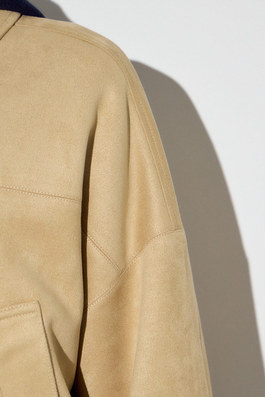 フェイクスエードショートブルゾン BEG FREE