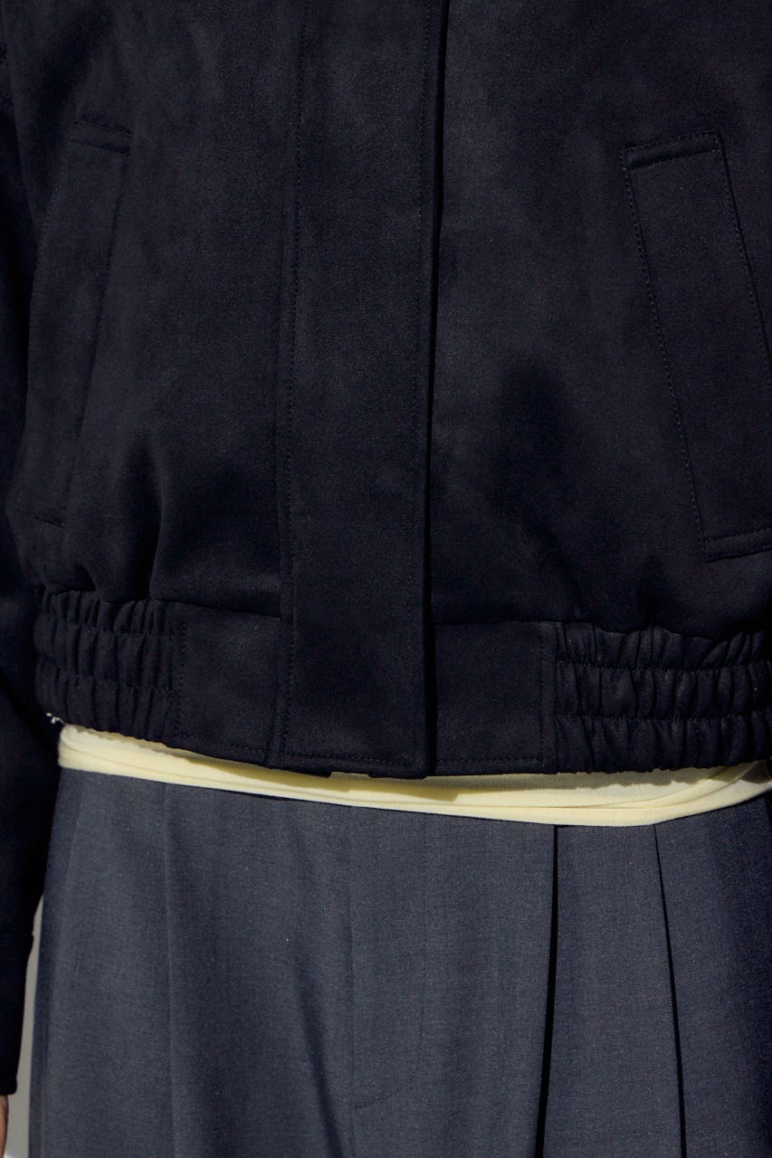 フェイクスエードショートブルゾン BLK FREE