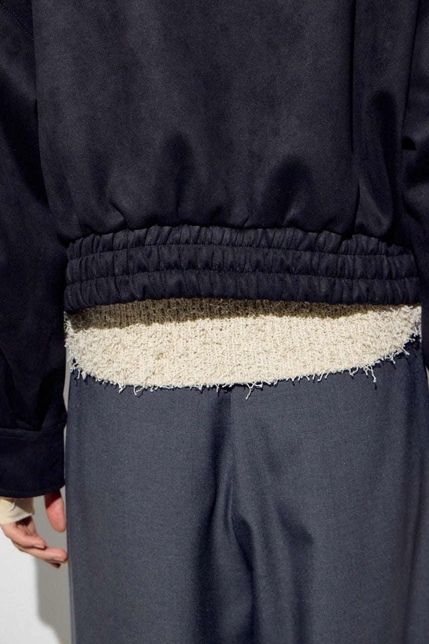 フェイクスエードショートブルゾン BLK FREE