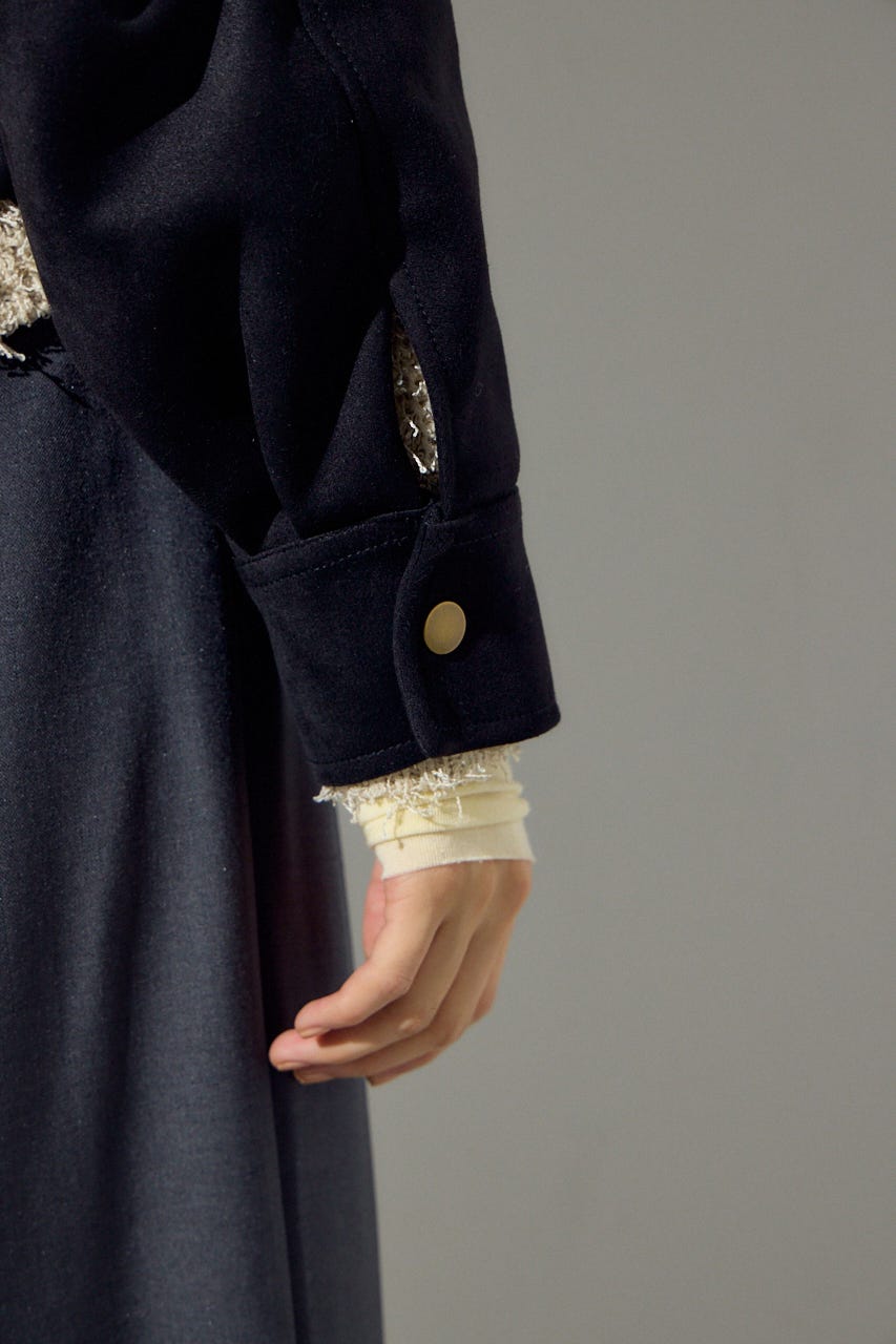 フェイクスエードショートブルゾン BLK FREE