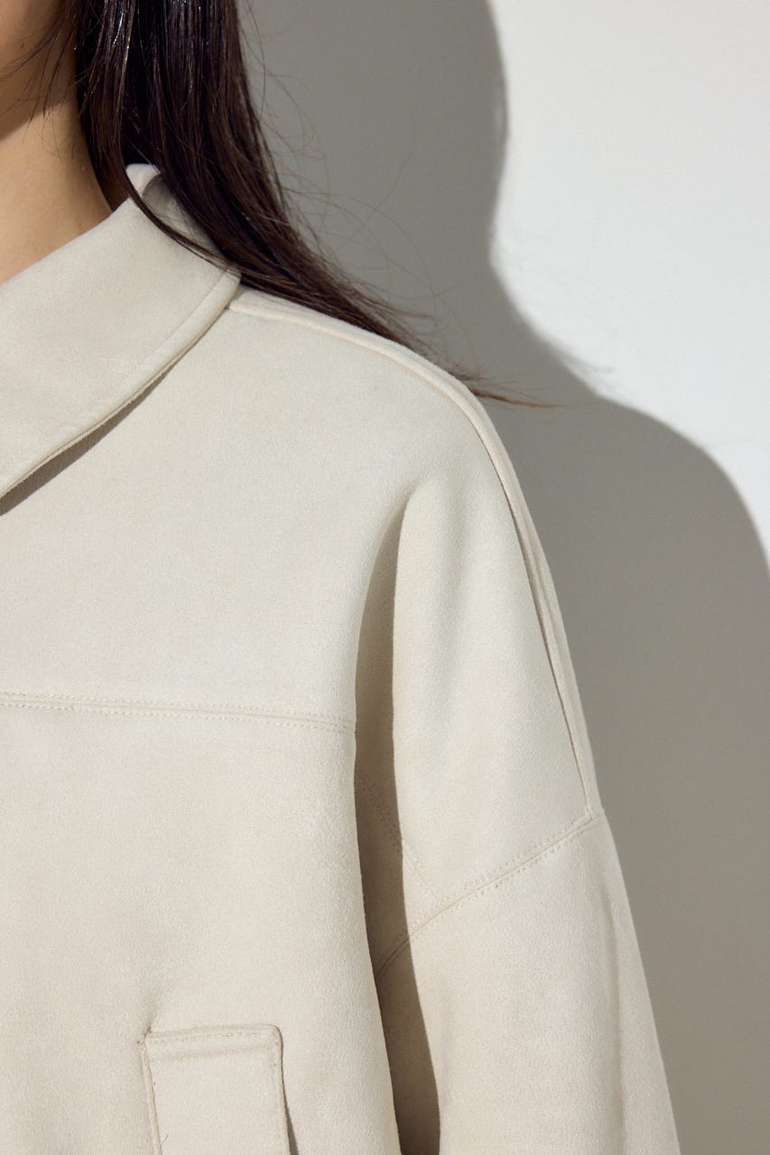 フェイクスエードショートブルゾン IVOY FREE