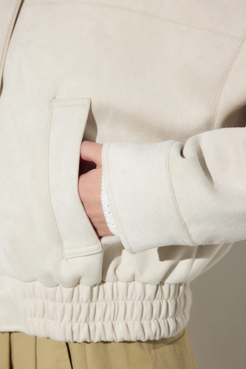 フェイクスエードショートブルゾン IVOY FREE