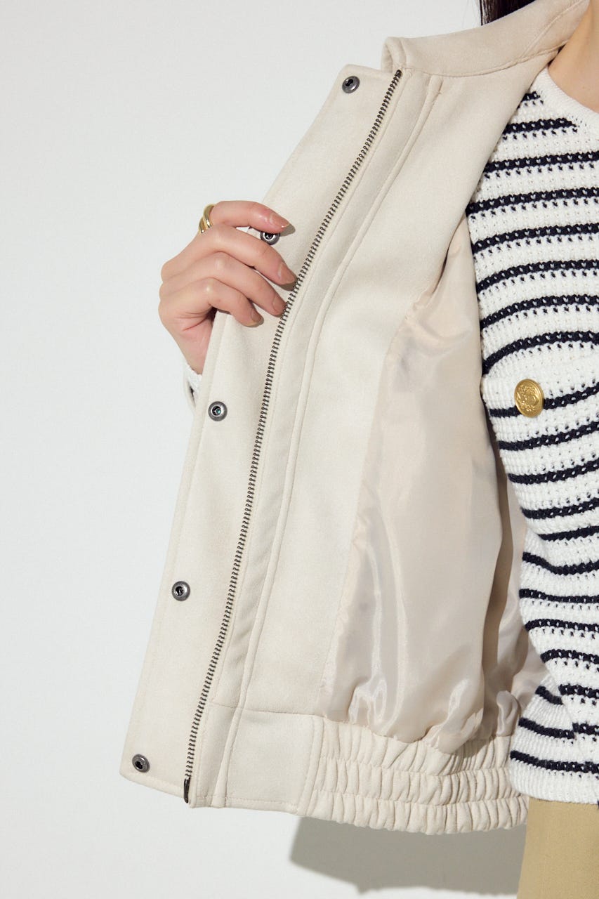 フェイクスエードショートブルゾン IVOY FREE