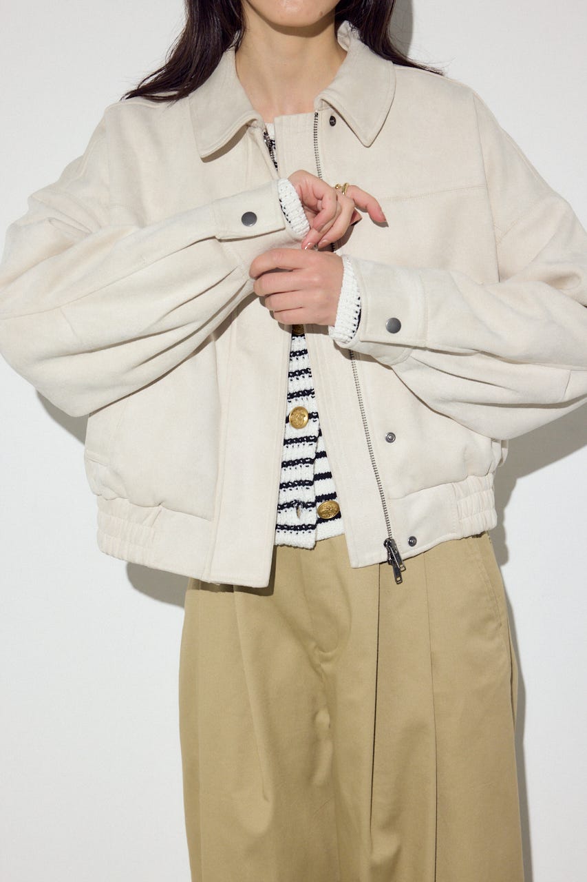 フェイクスエードショートブルゾン IVOY FREE