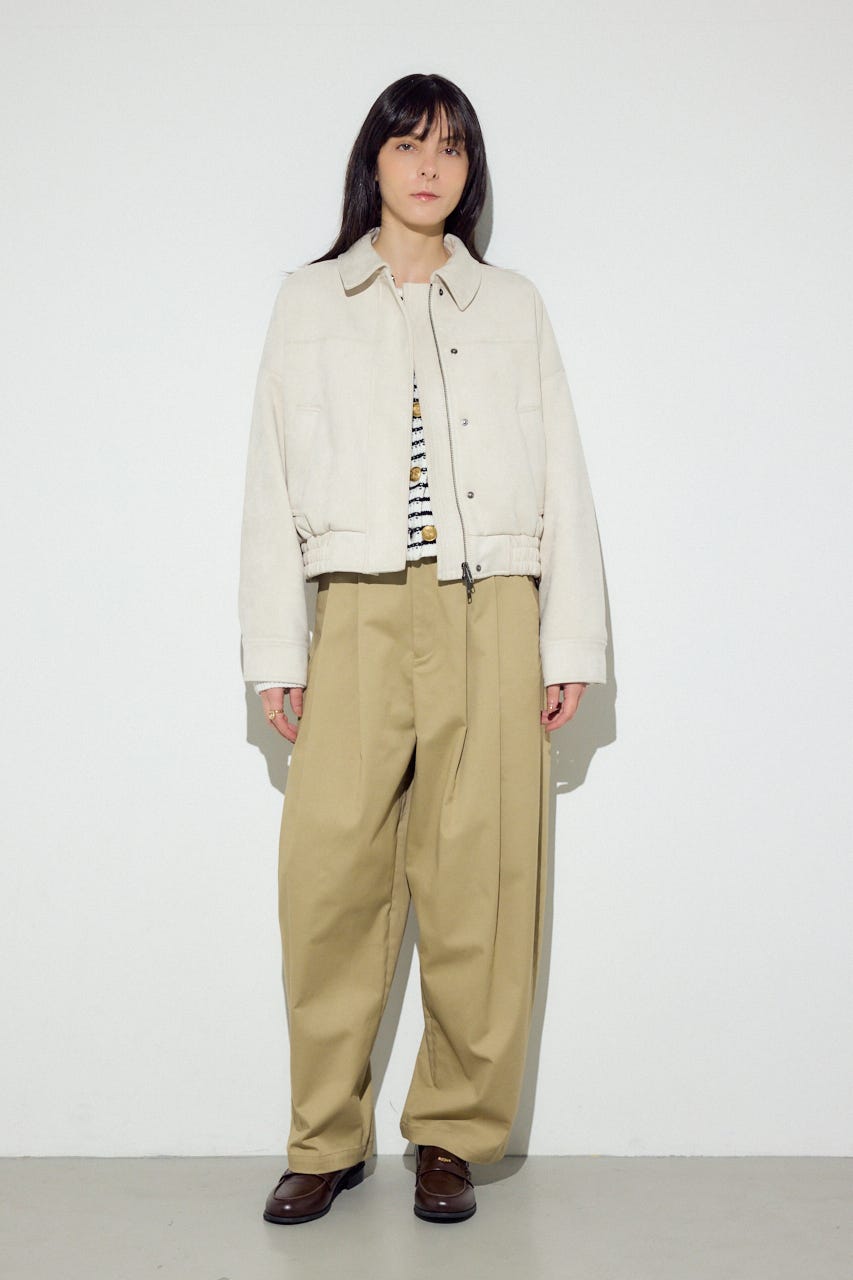 フェイクスエードショートブルゾン IVOY FREE