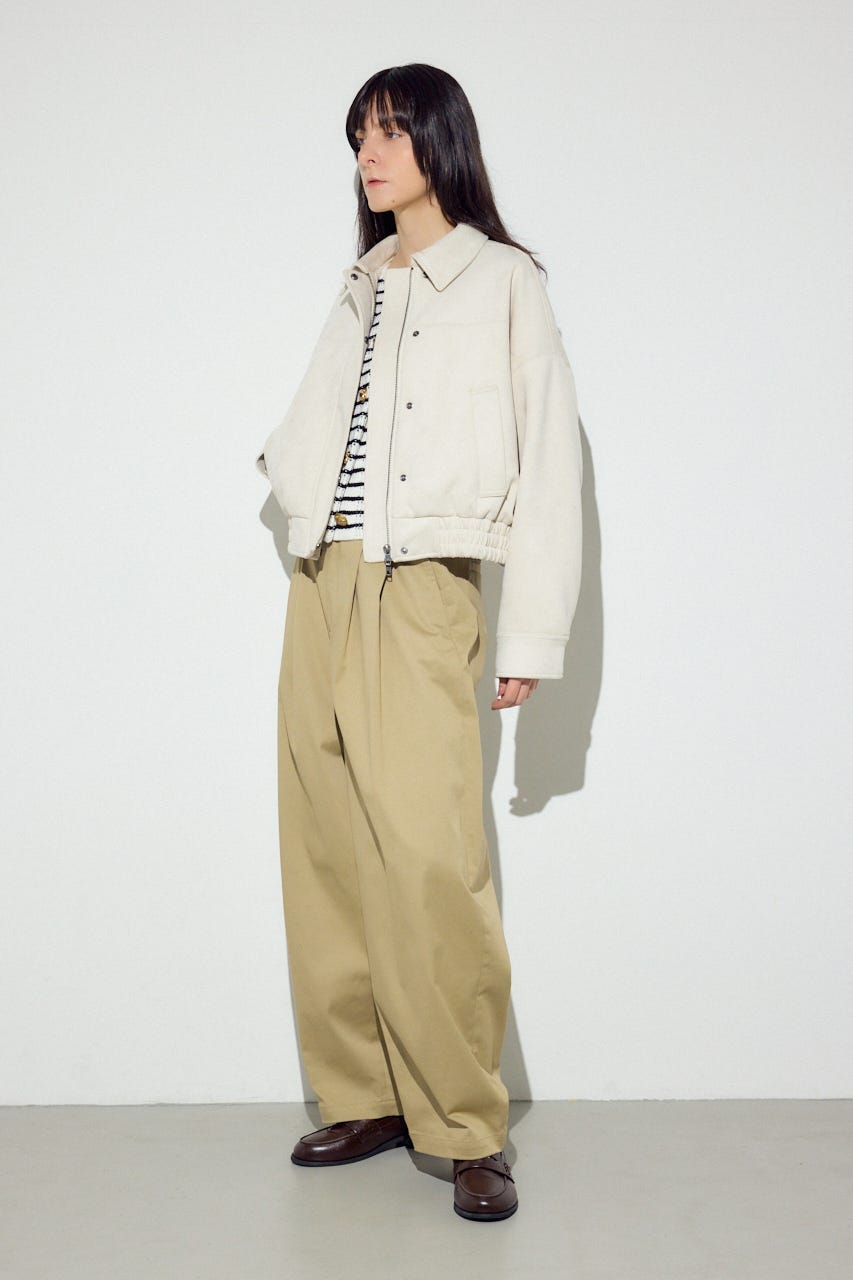 フェイクスエードショートブルゾン IVOY FREE