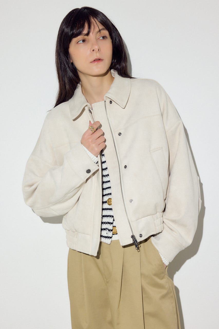 フェイクスエードショートブルゾン IVOY FREE