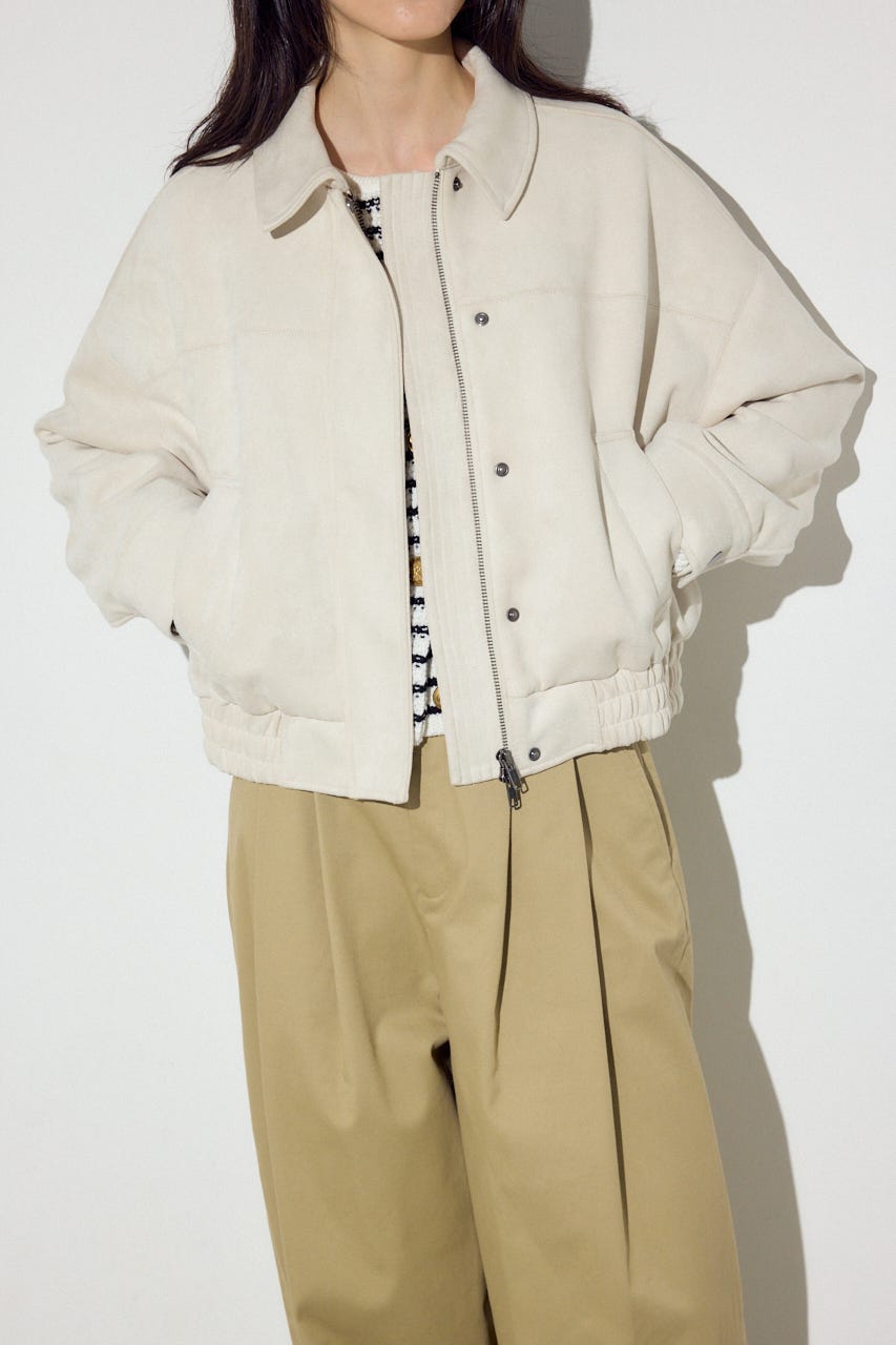 フェイクスエードショートブルゾン IVOY FREE