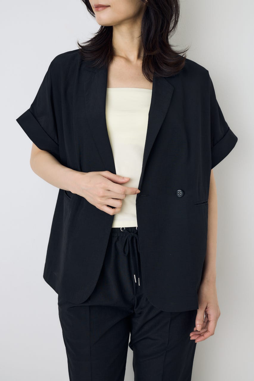 COMFORA AIRハーフスリーブジャケット BLK M