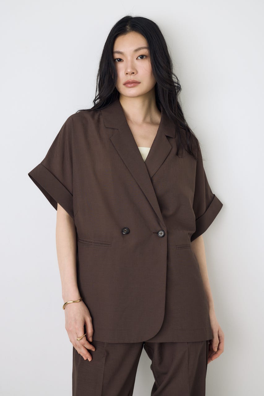 COMFORA AIRハーフスリーブジャケット BRN M