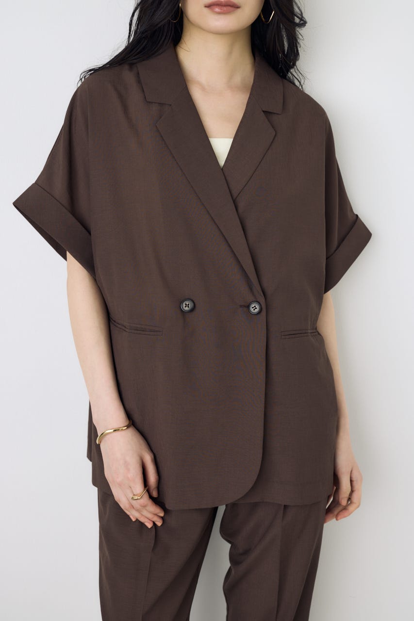 COMFORA AIRハーフスリーブジャケット BRN M