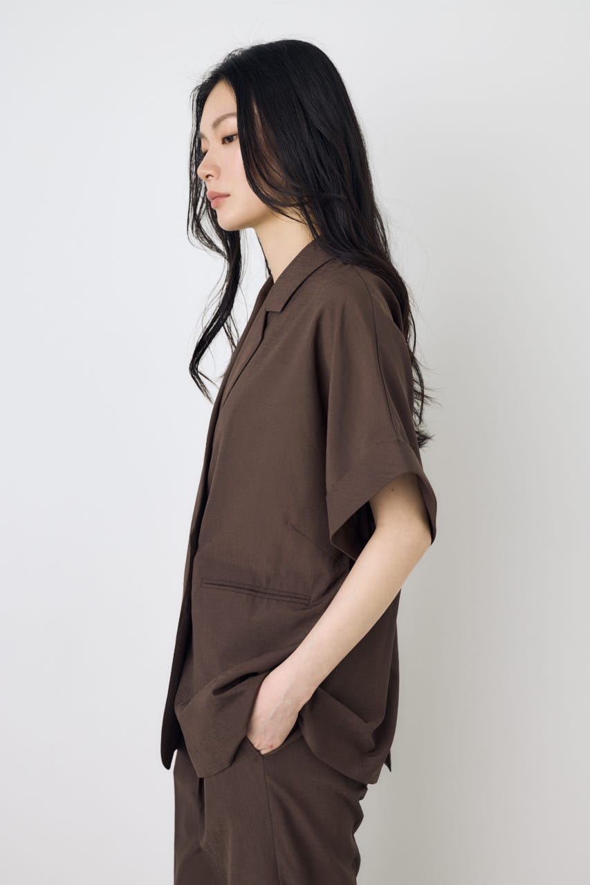 COMFORA AIRハーフスリーブジャケット BRN M