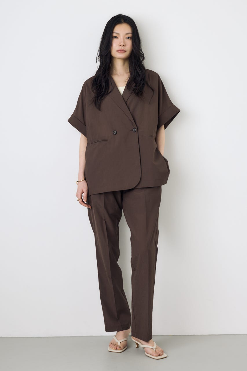 COMFORA AIRハーフスリーブジャケット BRN M