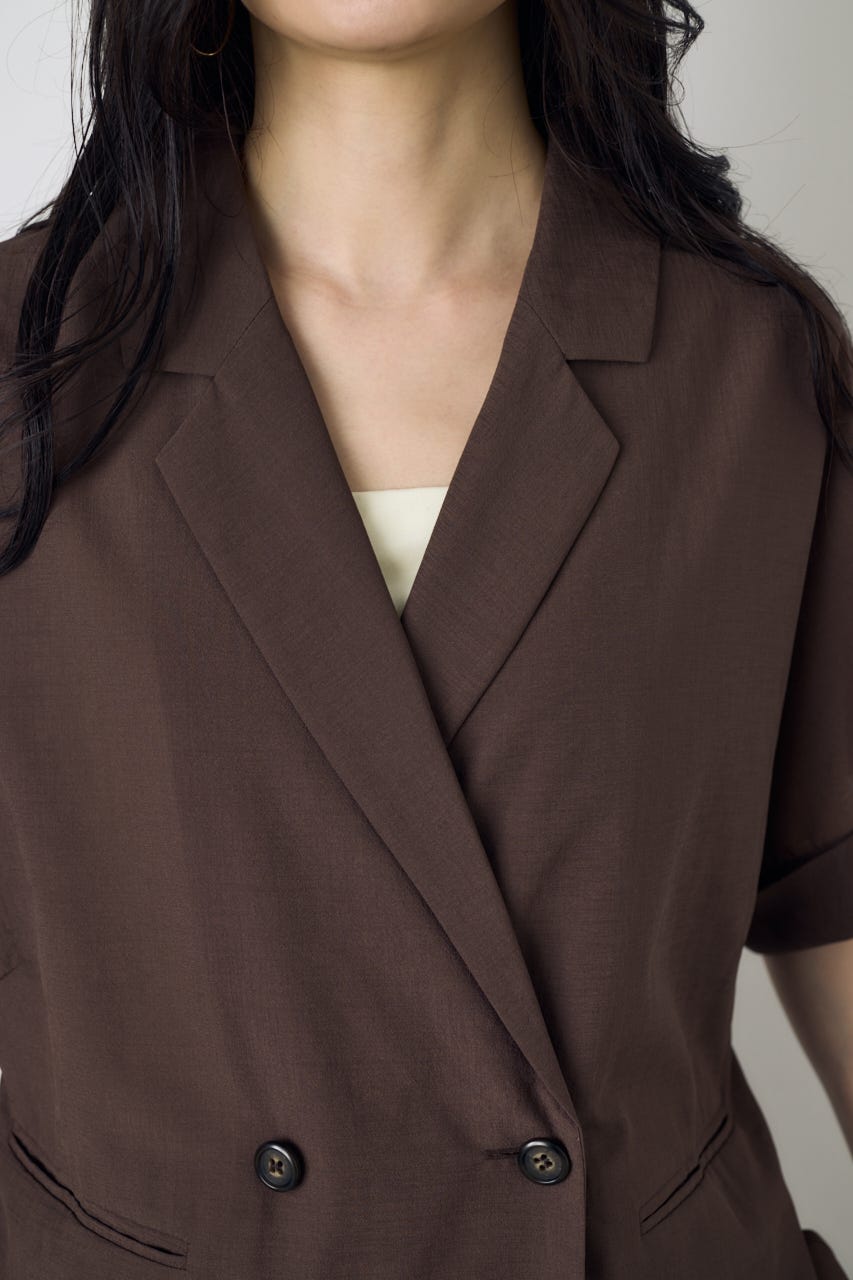 COMFORA AIRハーフスリーブジャケット BRN M