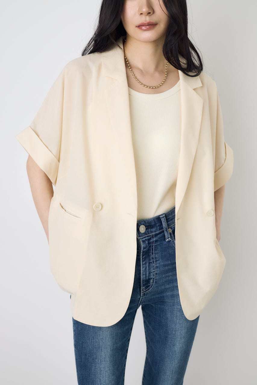 COMFORA AIRハーフスリーブジャケット IVOY M