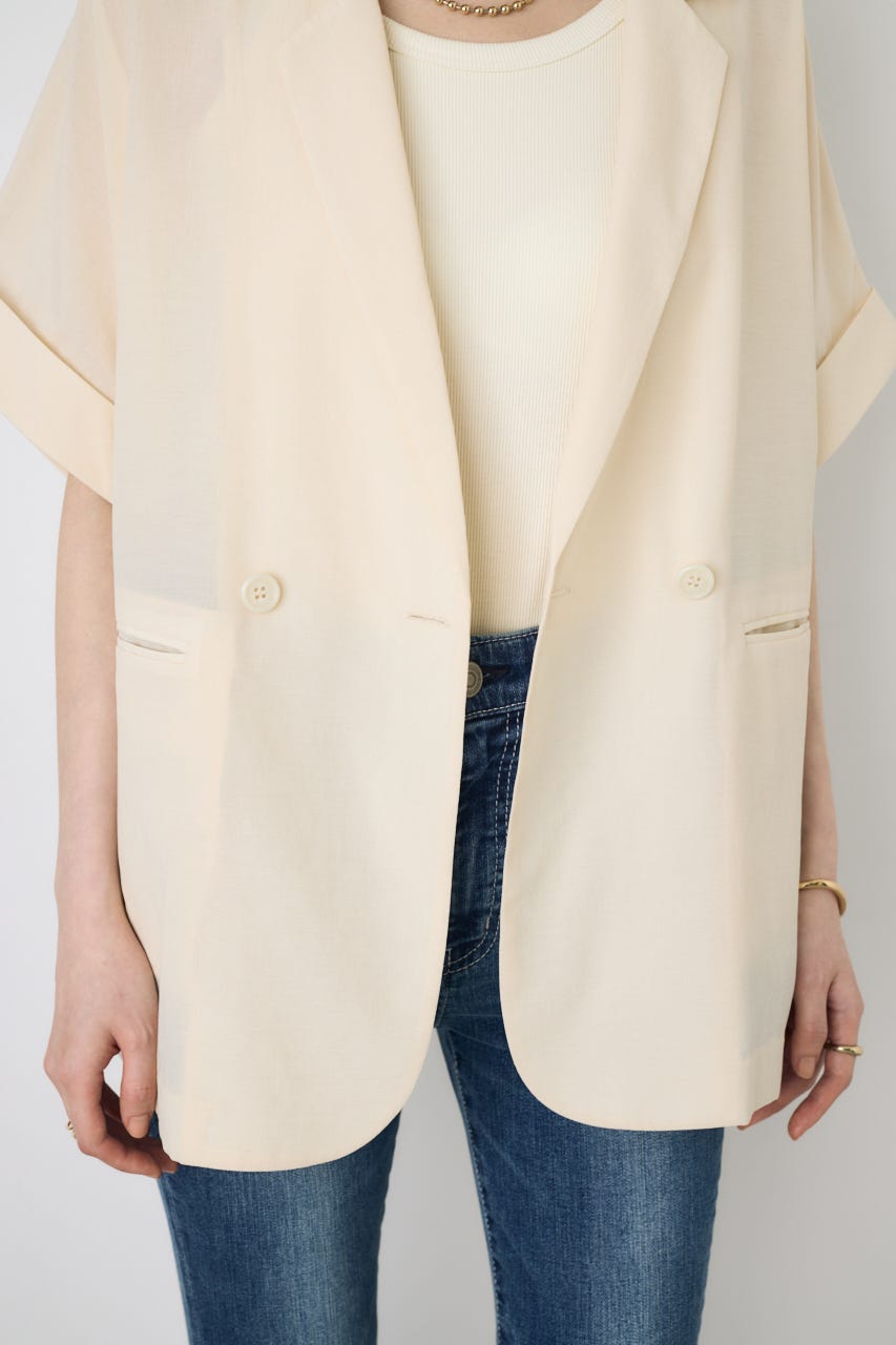 COMFORA AIRハーフスリーブジャケット IVOY M