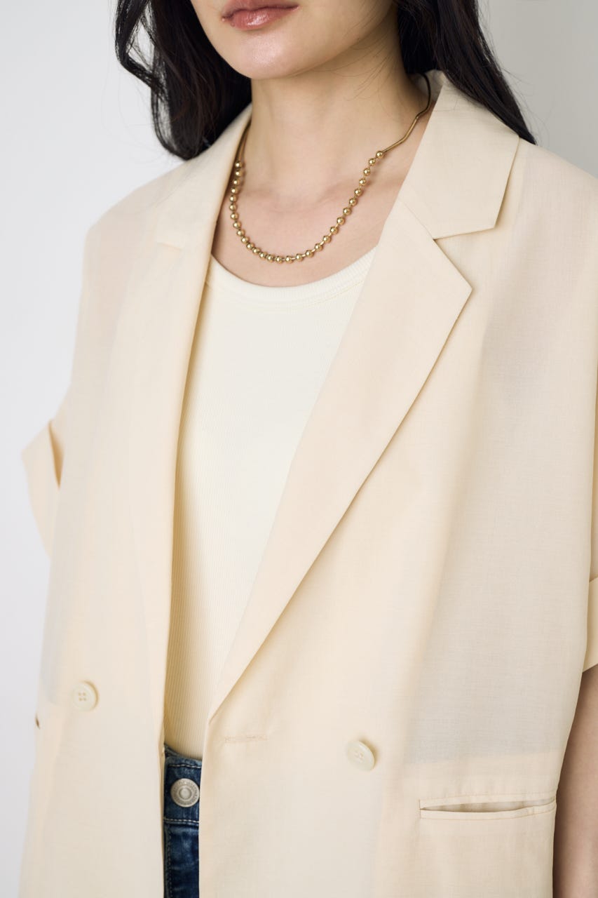 COMFORA AIRハーフスリーブジャケット IVOY M