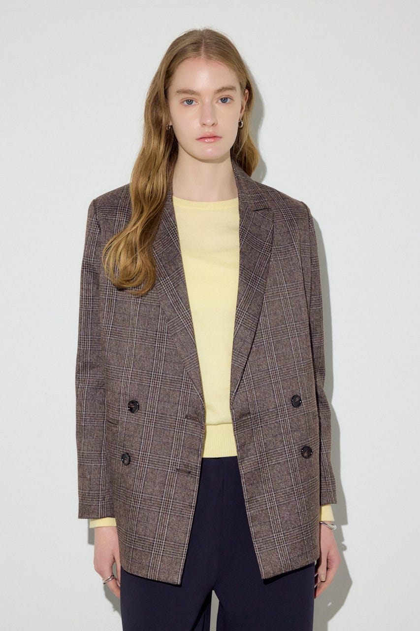 素材アソートテーラードジャケット Glen Check FREE
