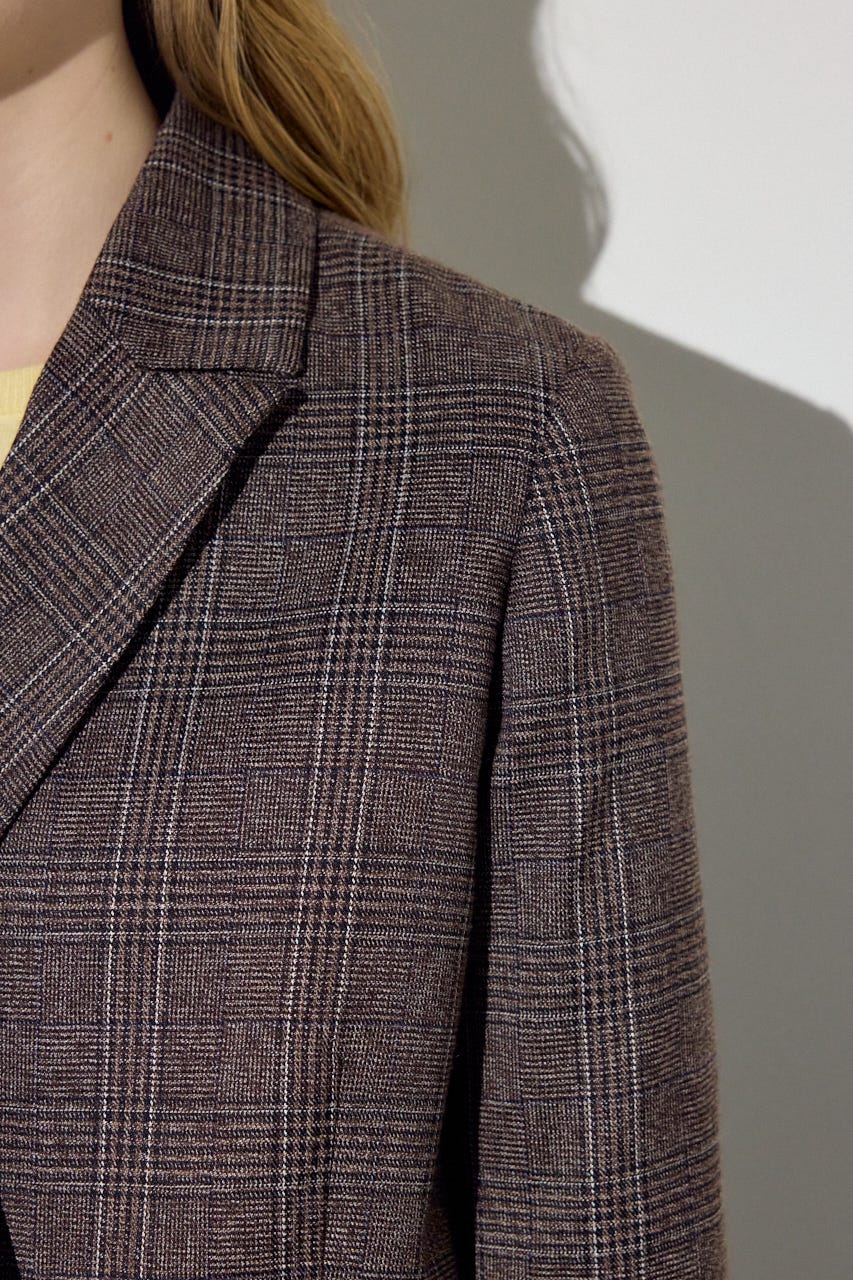 素材アソートテーラードジャケット Glen Check FREE