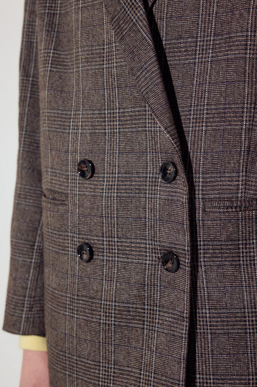 素材アソートテーラードジャケット Glen Check FREE