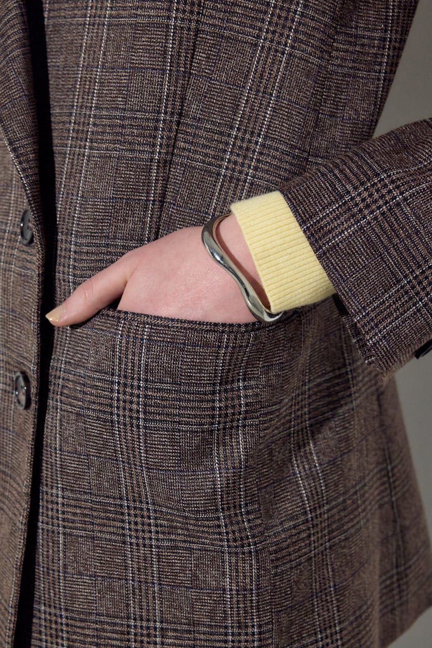 素材アソートテーラードジャケット Glen Check FREE