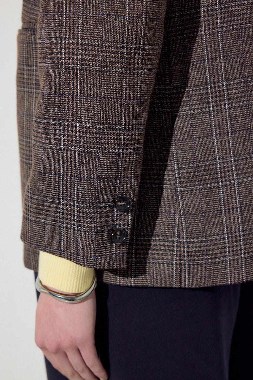 素材アソートテーラードジャケット Glen Check FREE