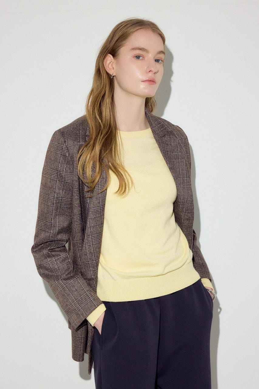 素材アソートテーラードジャケット Glen Check FREE