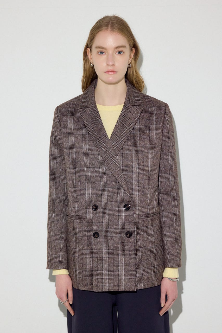 素材アソートテーラードジャケット Glen Check FREE